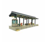 Hellery Piattaforma Ferroviaria Stazione HO 1 87 Modello Treno Accessorio Binari Edificio Miniatura Integrazione con Marchi Europei E Finitura Costruzione Solida Adatta a Diorami Display Scaffale