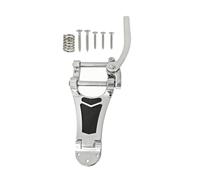 Hellery Ponte Tremolo con Cordiera Incernierata Azione Fluida Ponte con Braccio Integrato Resistente per Liutai, Argento