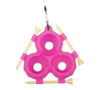 Hellery Porta Palline da Golf per Uomo E Donna, Borsa Portatile per Il Trasporto di Palline da Golf con Moschettone, può Contenere 3 Palline da Golf, Rosa Rossa