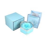 Hellery Portagioie, Scatola Regalo per Gioielli con Saponaria, Scatola Creativa per Piccoli Oggetti, Scatola Portatile per Anelli, Orecchini E C, Blu