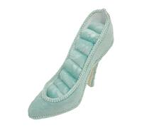 Hellery Portagioielli Scarpe con Tacco Supporto Orecchini Collana Anelli Organizer Elegante in Resina per Donna Adatto per Esposizione su Comodino Decorazione, Verde