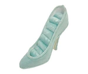 Hellery Portagioielli Scarpe con Tacco Supporto Orecchini Collana Anelli Organizer Elegante in Resina per Donna Adatto per Esposizione su Comodino Decorazione, Verde