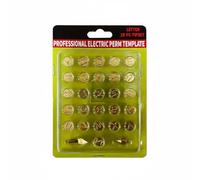 Hellery Punta Marchiante per Pirografo Set Alfabeto Numeri Simboli Testa Marcatura Incisione in Ottone Conduzione Termica Filettatura M4 per Legno Pelle, 26 Lettere 28PCS