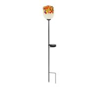 Hellery Rosa Luminosa Solare Decorativa per Esterni, Ornamento per da Giardino, Design Artistico per Il Paesaggio, Alta 66 Cm, Resistente alle, Style D