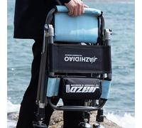 Hellery Sedia Reclinabile 180 Gradi Imbottita, Sedia Da Pesca Con Gambe A Molla Regolabili All Infinito - Pacchetto Sei - Cinque Accessori In Alluminio E Magnesio