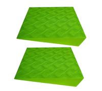 Hellery Set da 2 Pezzi: Blocco a Cuneo per Squat, Rampa per Squat, Tavola di Estensione per Polpacci, Tavola Inclinata per I Piedi, Verde