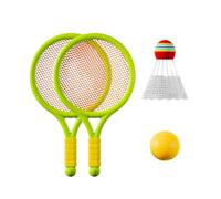Hellery Set da Badminton E Tennis per Bambini, Racchette da Tennis, Regalo per Bambini con Palla E Volano, Racchette da Tennis, Giocattolo Interattivo per La, Verde