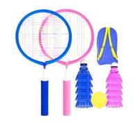 Hellery Set da Badminton per Bambini: Racchetta da Badminton con Palla E Volano, Gioco Sportivo per 2 Giocatori, Set da Badminton per Interni per Ragazze, Blu e Rosa