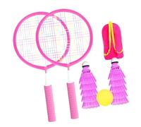 Hellery Set da Badminton per Bambini: Racchetta da Badminton con Palla E Volano, Gioco Sportivo per 2 Giocatori, Set da Badminton per Interni per Ragazze, Rosa