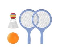 Hellery Set da Badminton per Bambini, Racchette da Tennis per Bambini con Palla E Volano da Badminton, Racchetta da Badminton per La Famiglia, Sport All'a, Blu