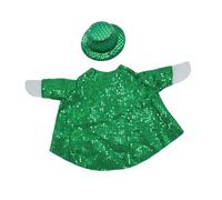 Hellery Set da con Cappello Incantevole Statua H Decorazione per La Casa con Paillettes Decorative, Verde