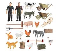 Hellery Set di Miniature di Animali Da Fattoria Dipinte a Mano, con Scene Realistiche Ed Educative, Ideale Come Regalo O per Decorare Dei Bambini , Mini Pollame