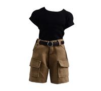 Hellery Set di Pantaloncini con Action Figure Maschile, Accessori, Cosplay, Maglietta Casual Elegante E Realistica, Cintura D, Fibbia Rotonda