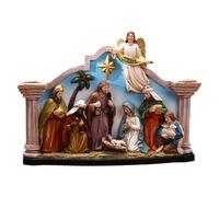 Hellery Set di Statuine per Presepe Natalizio, Statuine Religiose per Presepe, Statua Realistica di Gesù della Sacra Famiglia, Decorazioni per La Casa, Colorato