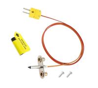 Hellery Sonda Termocoppia per Griglia Sensore Temperatura Griglia Termometro Kit Ricambio con Staffa Solida Viti Connettore a E Cavo Termoresistente Adatta a Riparazione Cucina All’aperto