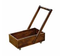 Hellery Spinta per Bambini Carrozzina Carrello Giocattolo Carrello Passeggino Legno Comparto Spazioso Carico Giocattoli Maneggevolezza Sicura Adatto per Scuola Ludoteca Cortile di Casa Passeggiate