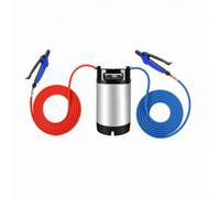 Hellery Spruzzatore Serbatoio per Pellicouto in Acciaio Inox con Doppia Linea E Coperchio Nero per Applicazione Pellicola Protettiva E Manutenzione Completa Veicoli in Laboratorio, 9.5L