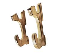 Hellery Supporto da Parete per Esposizione, Organizer Compatto in Legno, Appendiabiti con Gancio per Wakizashi Samurai, 2 Livelli