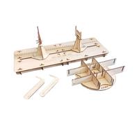 Hellery Supporto per Modellino Navale con Bordi Arrotondati E Base in Legno Stabile.