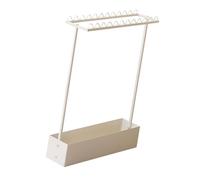 Hellery Supporto per Racchette da Badminton, Espositore per Racchette, Organizer da Pavimento Multifunzionale per Attrezzatura da Badminton, Bianco