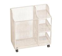 Hellery Supporto per Tappetini, Supporto Mobile, Organizer per Attrezzi da Allenamento per Fasce di Resistenza E Kettlebell, Bianco