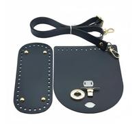 Hellery Synthetic Handbag Kit Borsa Kit Accessori Borsa Set Borsa Fatta a Mano Fondo Cinghia Regolabile in Pelle PU con Minuteria Adatto a Artigiani Principianti Corsi di Cucito, Black