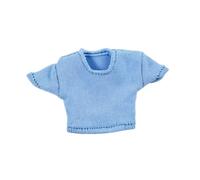 Hellery T-Shirt Corta per Action Figure Femminili in 1:12: Capo in Miniatura Resistente, Moderno E Facile da Indossare per Figure da 15 Cm, Blu