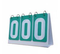 Hellery Tabellone Segnapunti Impermeabile a Mobili con Struttura Triangolare Rigida E Targhe in PVC Anelli in Acciaio Veloce Tre Cifre Ben Leggibili Adatto, Verde