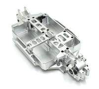 Hellery Telaio Auto Radiocomandata Telaio Piatto Struttura Aperta Piastra Rinforzo Supporto Servo Copertura Cambio Anteriore Posteriore in Alluminio 6061, Argento