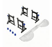 Hellery Telaio Rc Car 4 Parole Strumento Allineamento Sterzo Calibro Angolo Misuratore Caster con a Campate Misurate Adatto a Regolazioni Ruote Officine Modellismo, Blu