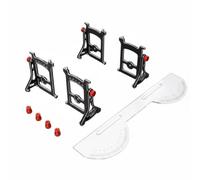 Hellery Telaio Rc Car 4 Parole Strumento Allineamento Sterzo Calibro Angolo Misuratore Caster con a Campate Misurate Adatto a Regolazioni Ruote Officine Modellismo, Rosso