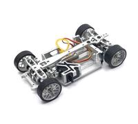 Hellery Telaio Rc in Alluminio Chassis Trasmissione Servosterzo Piattaforma Upgrade con Supporto Motore Ed Elettronica Personalizzabili Adatto a Modellismo Personalizzazione Pista, Argento