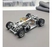 Hellery Telaio Rc in Alluminio Chassis Trasmissione Servosterzo Piattaforma Upgrade con Supporto Motore Ed Elettronica Personalizzabili Adatto a Modellismo Personalizzazione Pista, Oro