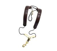 Hellery Tracolla per Sassofono Cinghia a Doppia Spalla Imbracatura Universale E Cinturino Imbottito per Comfort Adatta per Sassofonisti di Alto Tenore E Bari, Brown