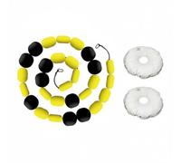 Hellery Training Rebounder Strumento Allenamento Attrezzatura Portiere Diflettore Calcio Catena Deviazione per 5 E 7 Giocatori EVA E Nylon Rinforzato Adatto, Giallo E Nero, Versione Estesa
