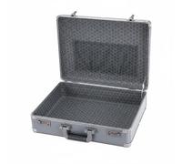 Hellery Valigetta Portaoggetti in Alluminio Cassetta Cassaforte Scatola Contenitore Custodia con Doppio 3 Cifre Cornice Leggera Robusta Tasca a Interna Adatta, Grigio Titanio, L P-lock