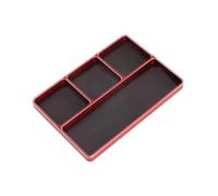 Hellery Vassoio Organizer in Metallo per Viti, Versatile E Pratico, Piccolo Vassoio Portautensili, Supporto per Componenti, Perni, Bulloni, Accessori, Rosso