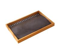 Hellery Vassoio Portaoggetti per Gioielli, Scatola Portaoggetti in Legno Multifunzionale con 20 Scomparti, Adatta Come Regalo per Le Donne, Grigio