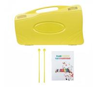 Hellery Xilofono Bambini Kit Musicale 25 Note Metallofono Strumento per Apprendimento con Custodia a Trasporto Bacchette E Canzoni Barre Alluminio Base Adatto, Giallo