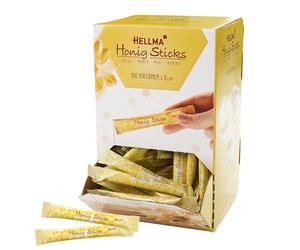Hellma Miele-Sticks, Miele di Millefiori, Ideale per Tè, Caffè e Müsli, 100 Pezzi