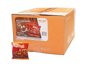 HELLMA Mini pasticcini alcalini - 70 pezzi stuzzichini in mini sacchetto da 15 g confezionato singolarmente - mix di snack salato in scatola