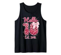 Hello 10 Pink Bow EST 2016 Coquette 10th Birthday Girl Canotta