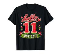 Hello 11 EST 2015 Watermelon 11th Birthday Summer Party Maglietta