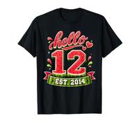 Hello 12 EST 2014 Watermelon 12th Birthday Summer Party Maglietta