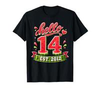 Hello 14 EST 2012 Watermelon 14th Birthday Summer Party Maglietta