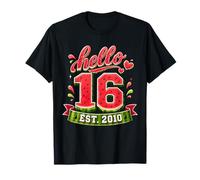 Hello 16 EST 2010 Watermelon 16th Birthday Summer Party Maglietta