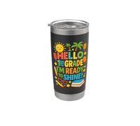 Hello 1st Grade I'm Ready to Shine Back to School Ragazze ragazzi Bicchiere termico in acciaio inox doppia parete