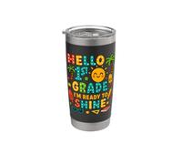 Hello 1st Grade I'm Ready to Shine Back to School Ragazze ragazzi Bicchiere termico in acciaio inox doppia parete
