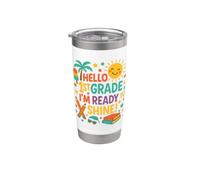 Hello 1st Grade I'm Ready to Shine Back to School Ragazze ragazzi Bicchiere termico in acciaio inox doppia parete