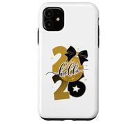 Hello 2026 gold disco ball bow new year celebration design Custodia per iPhone 11